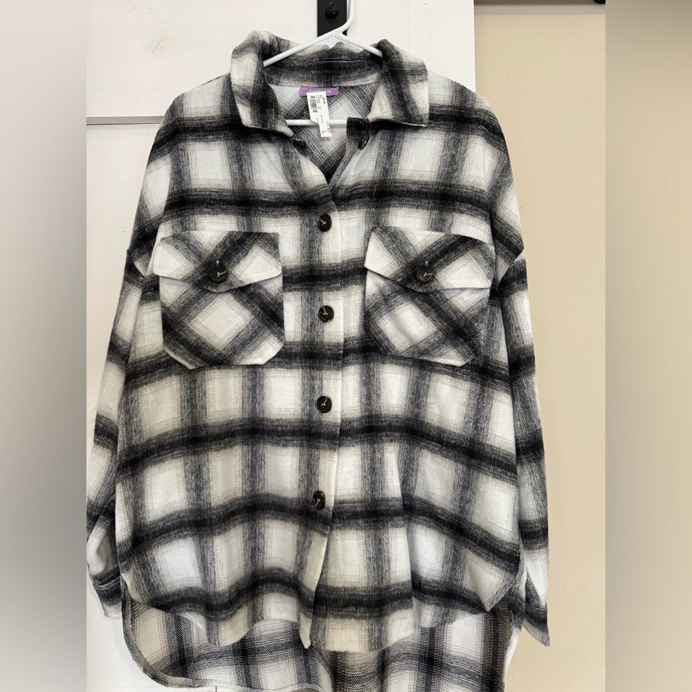 Purple Lava brand plaid thick flannel